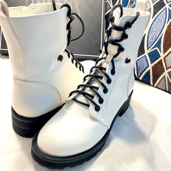 MIA Shoes - MIA Elija Faux Leather Combat Boots